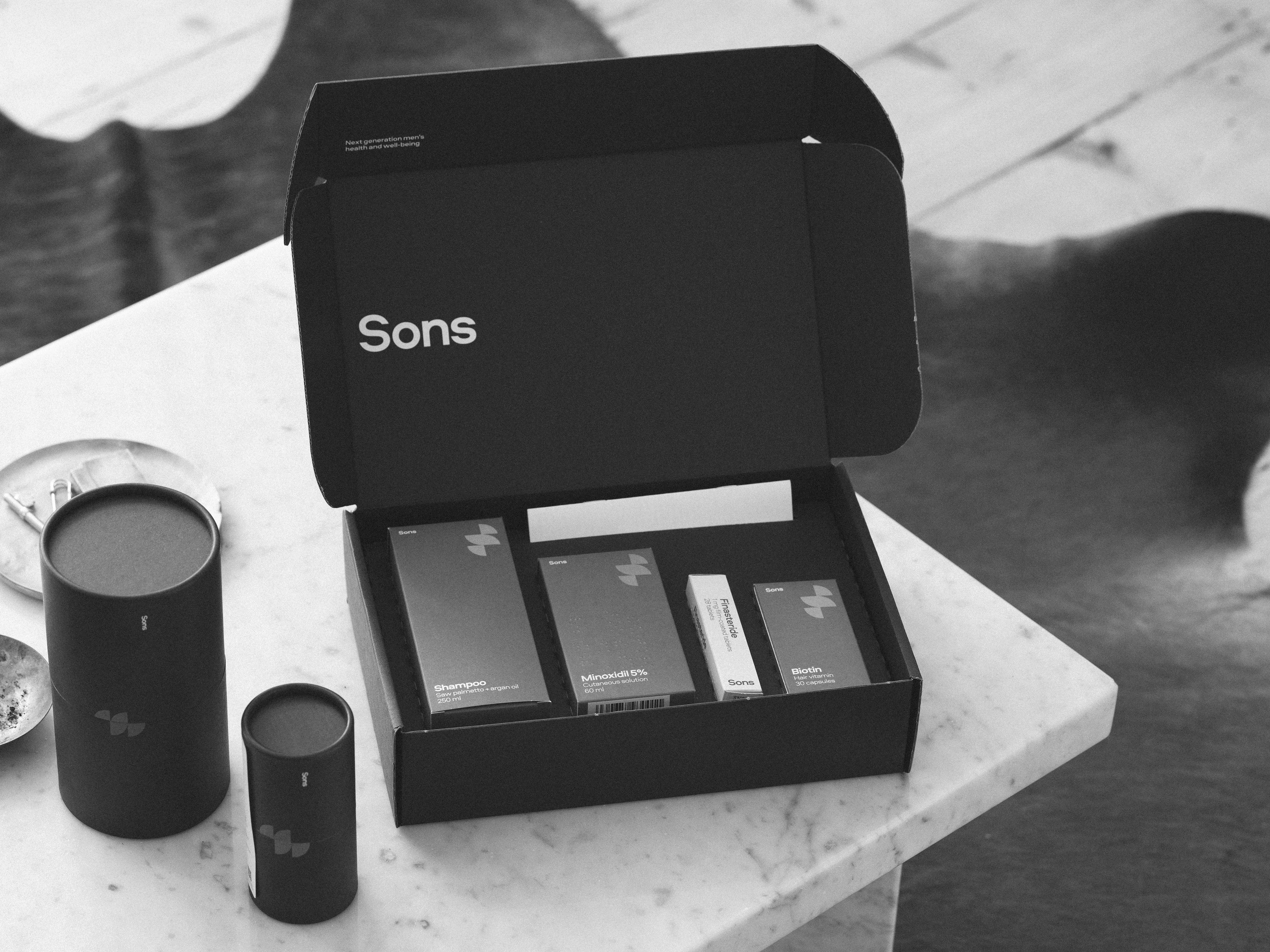 Sons full range of products for hair loss explained